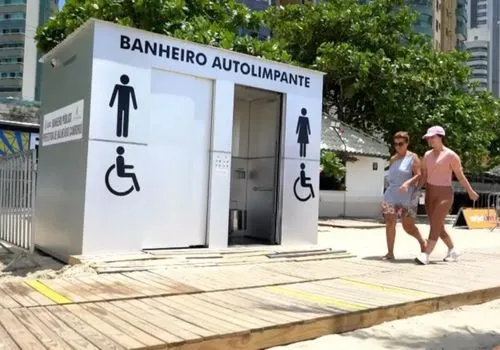 imagem de divulgação do novo banheiro do futuro na cidade de Balneário Camboriú.